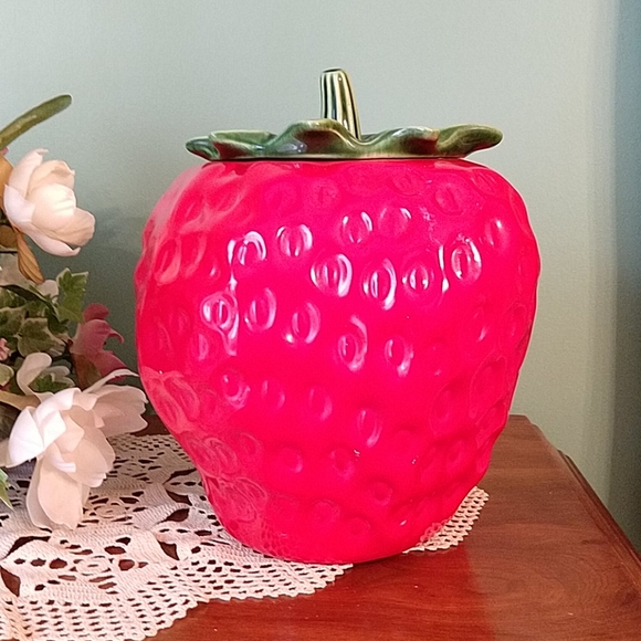Mccoy Kitchen Mccoy Strawberry Cookie Jar Poshmark